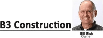 A construction company logo with the word " construction ".